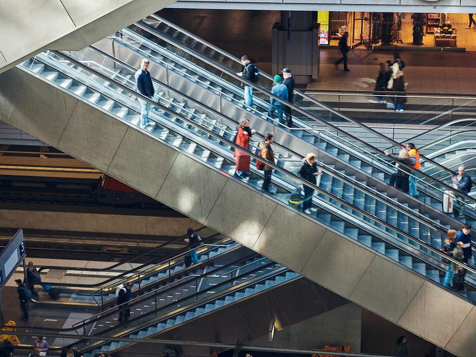 Rolltreppe am Berliner Hbf